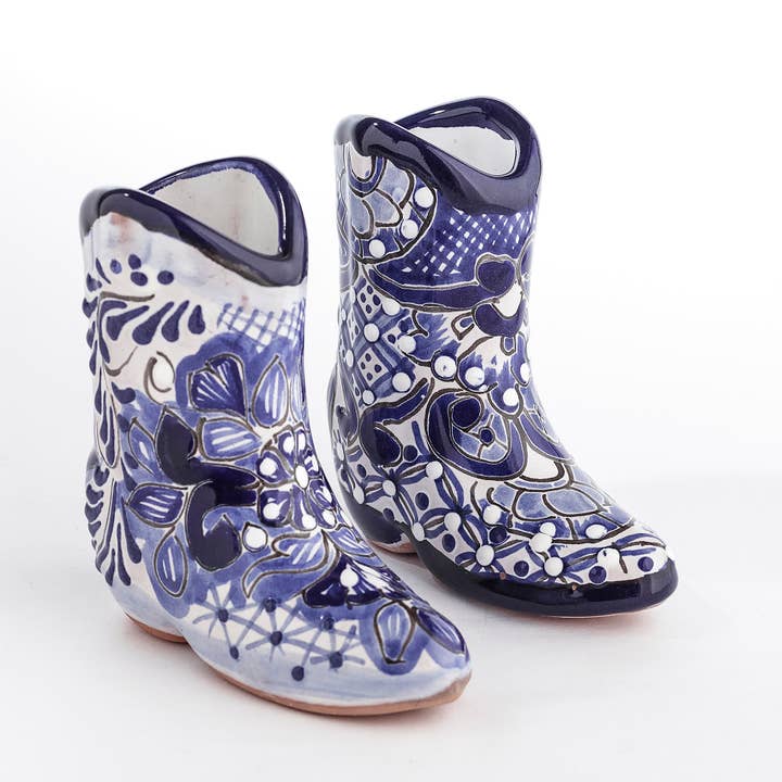 MEXTEQUIL - Wholesale Shot Glass - MEXTEQUIL Cowboy Boot Shot Glasses - Set of 2 - 3 Oz - Blue4