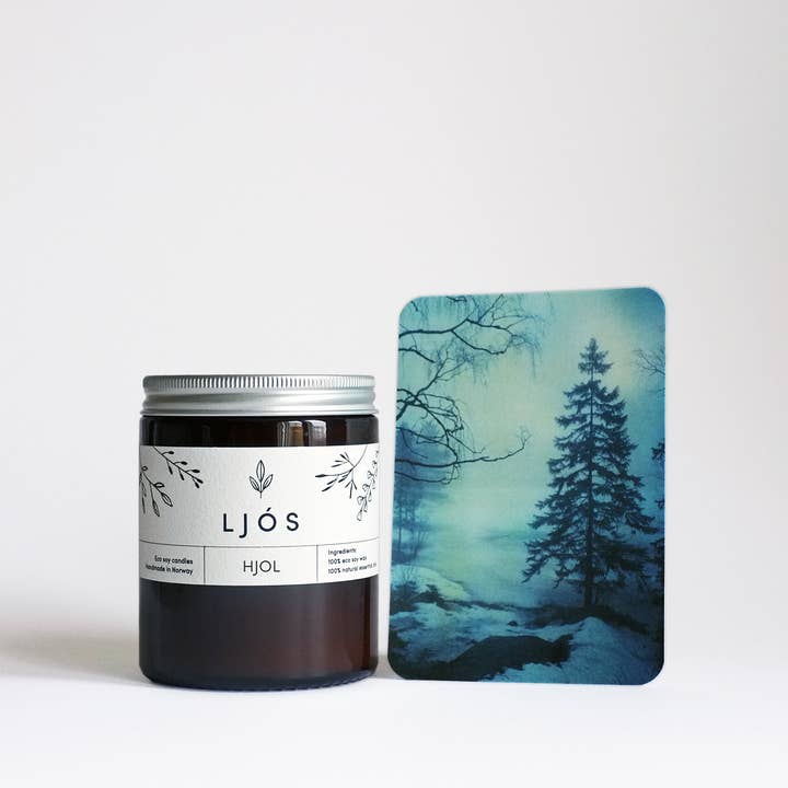 LJÓS Candles - Wholesale Jar/Filled Candle - HJOL Norwegian Winter Edition Soy Wax Candle1