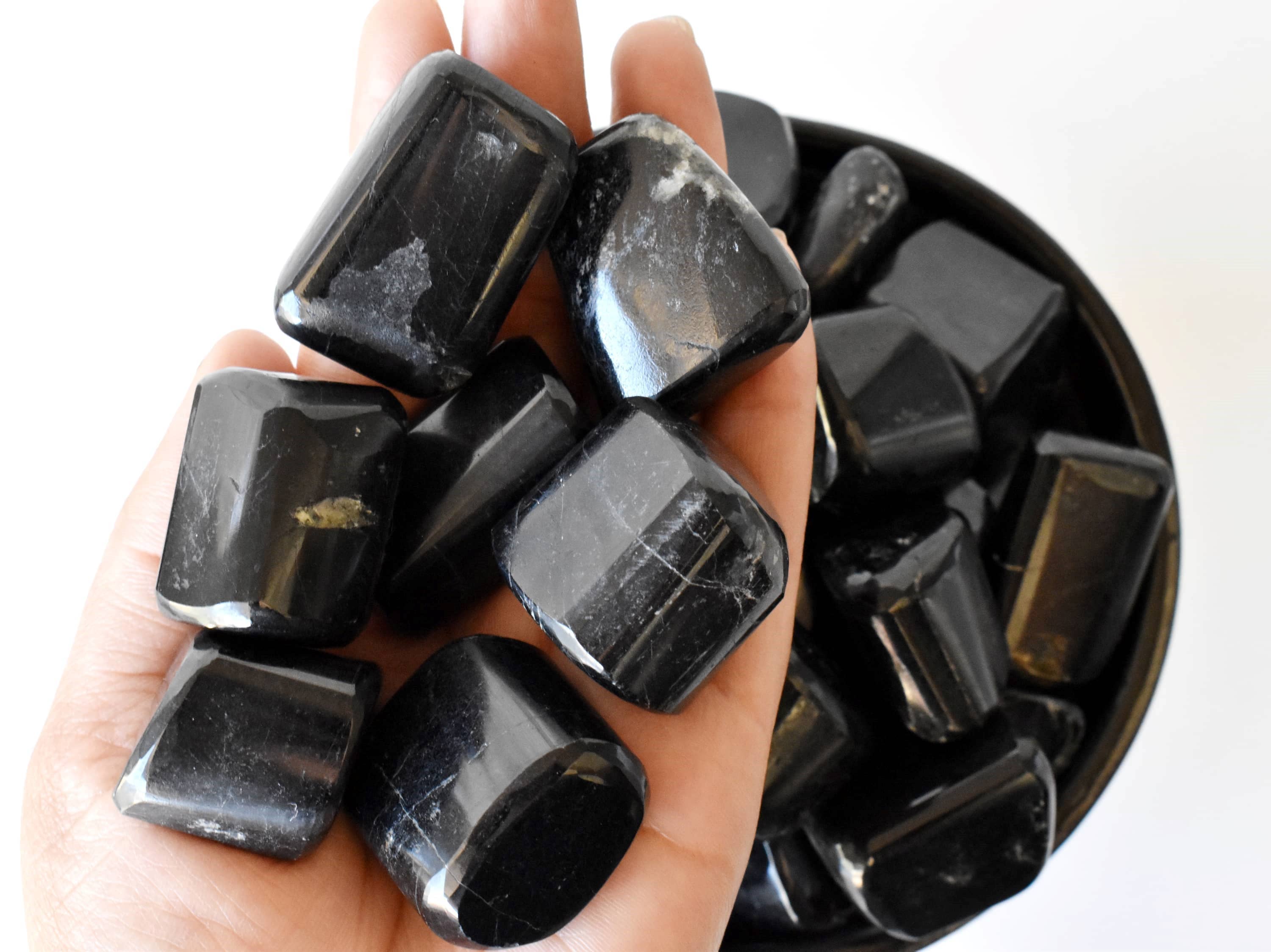 Soothing Crystals - Wholesale Spiritual Stone/Crystal - Black Tourmaline Tumbled Stones Healing Stones 100G to 1KG6