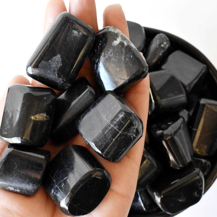 Soothing Crystals - Wholesale Spiritual Stone/Crystal - Black Tourmaline Tumbled Stones Healing Stones 100G to 1KG6