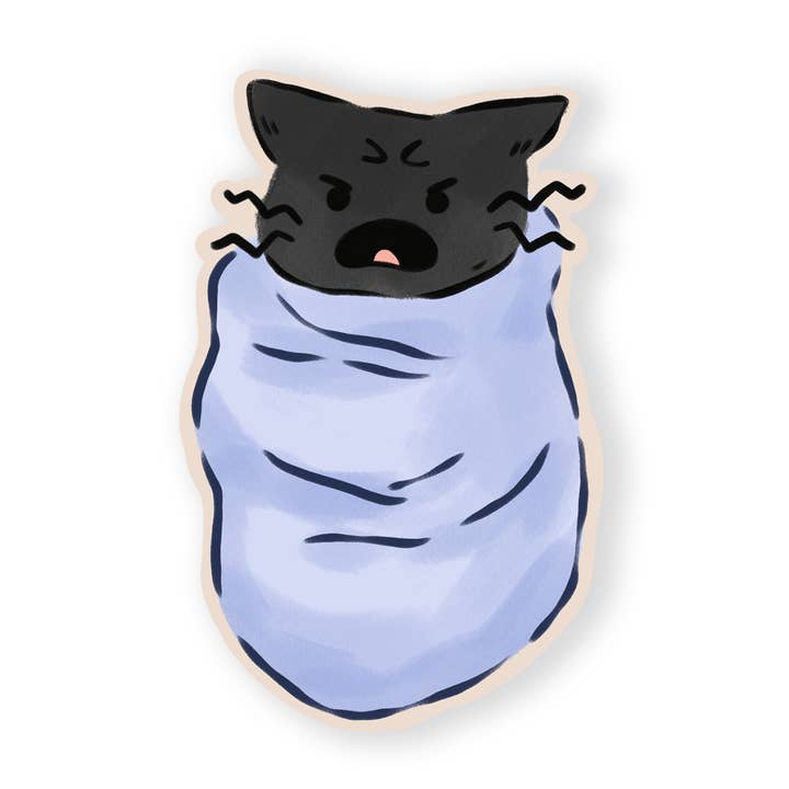 Autocollant Blue Void Purrito pour la vente par The Stray Shop