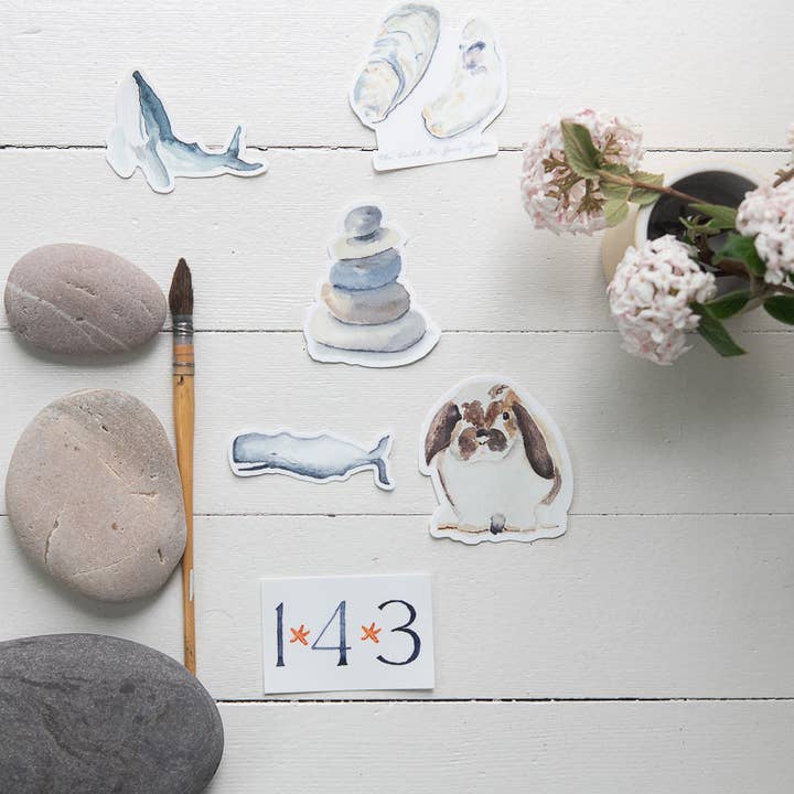 Finding Silver Pennies - Wholesale Sticker - Beach Rocks Sticker