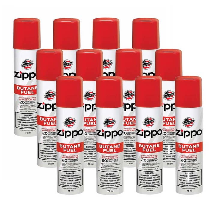 Benhalex - Wholesale Lighter - Zippo Premium Butane Fuel 75 ml, (12-Pack) #3815
