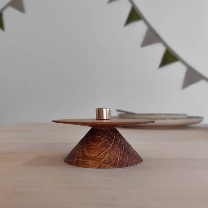 korys - Wholesale Candle Holder - Oiled oak candle holder / 2 pcs4