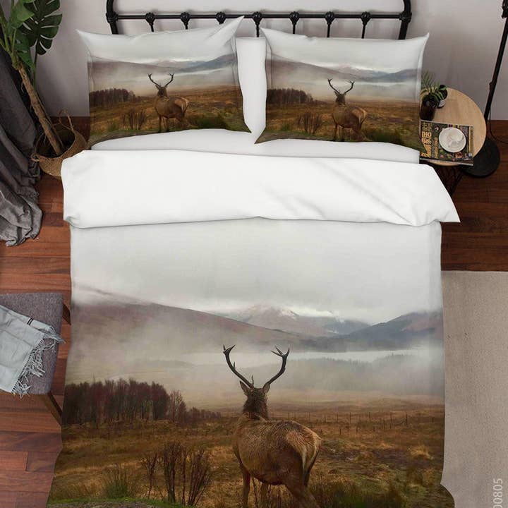 Jess Art Decoration - Wholesale Bedding set - 3D Foggy Land Buck Quilt Cover Set Bedding Set Duvet Cover Pillowcases LXL 3020