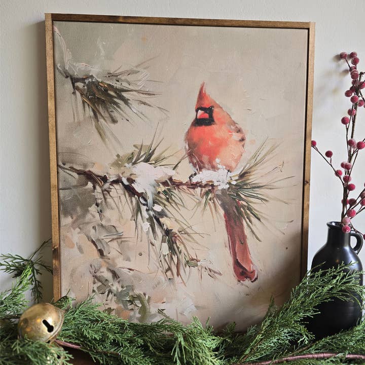 The 19th Collective - Wholesale Wall Sign - Cardinal Framed Art Print - Canvas Print1