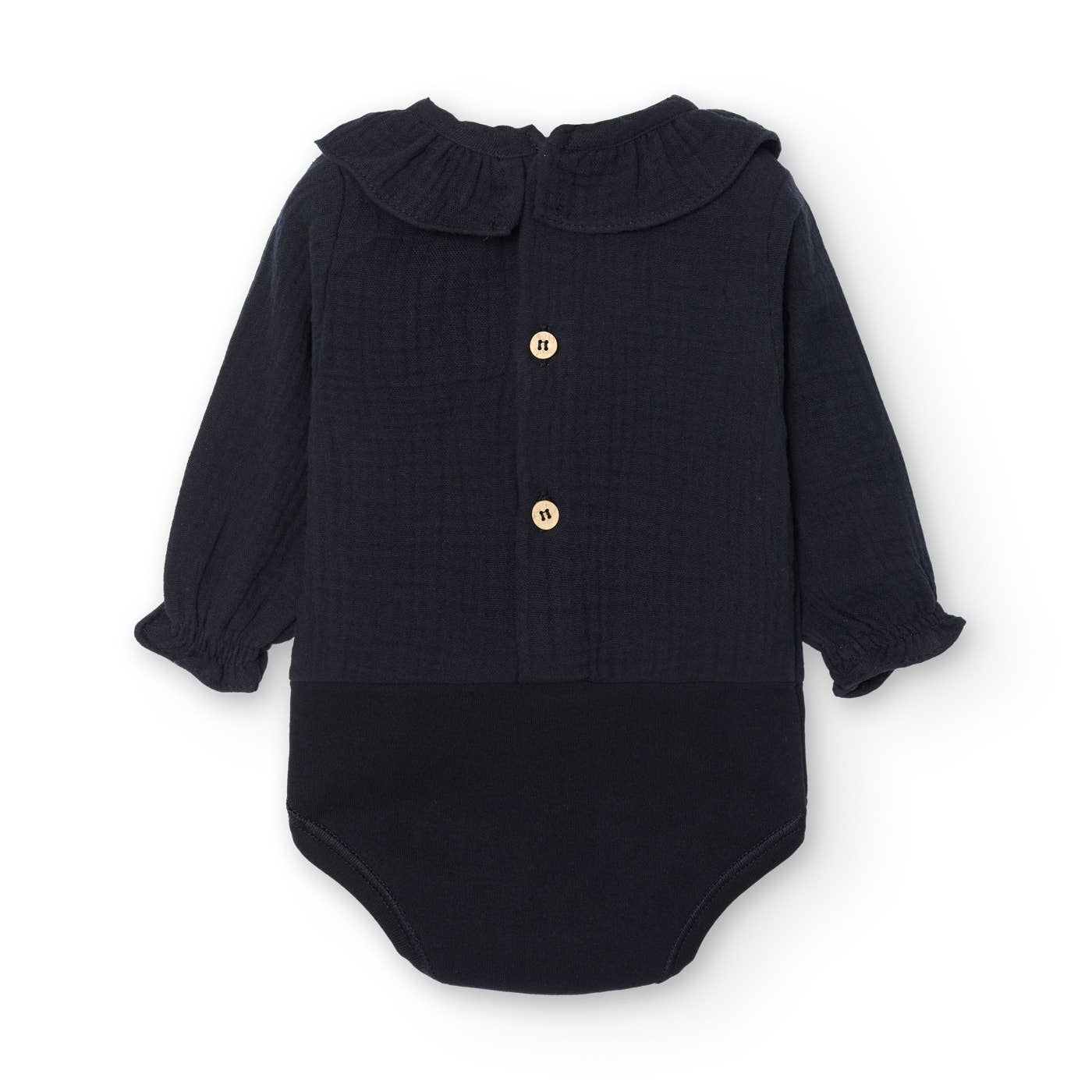 Babidu – Bodysuit - Bebé por atacado – Body de bebê Bambula com gola franzida9