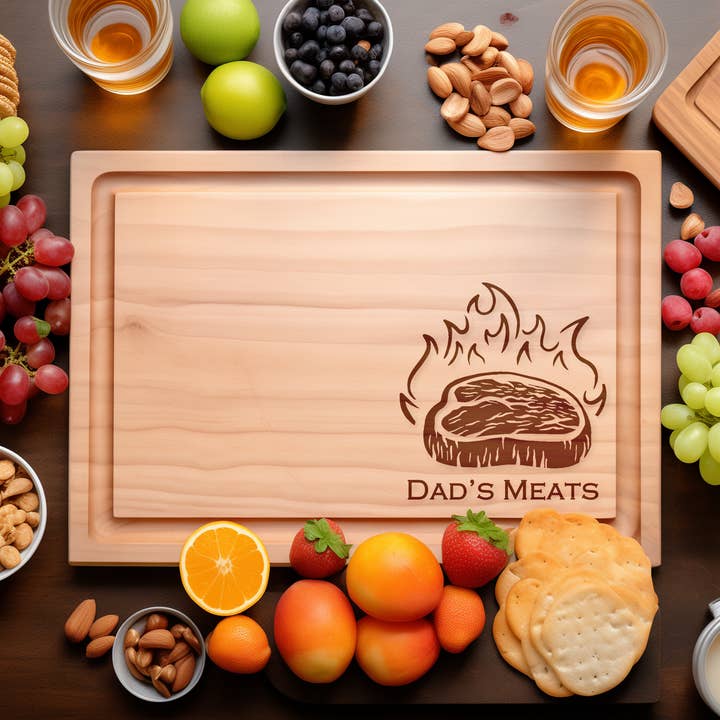 Planche à découper gravée "Dad's Meats" – Cadeau BBQ pour lui pour la vente par Southern Farm Signs