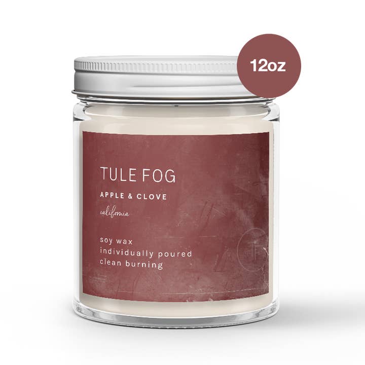 Bougie de soja Pomme+Clou de girofle 12 pour la vente par Tule Fog Candles