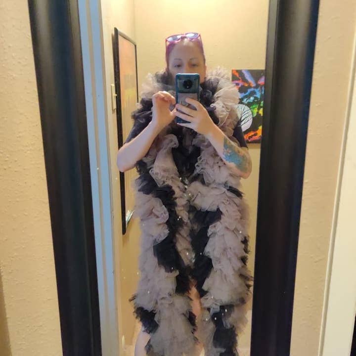 Dimaz - Wholesale Dress - Women's - Salt and Pepper Boa