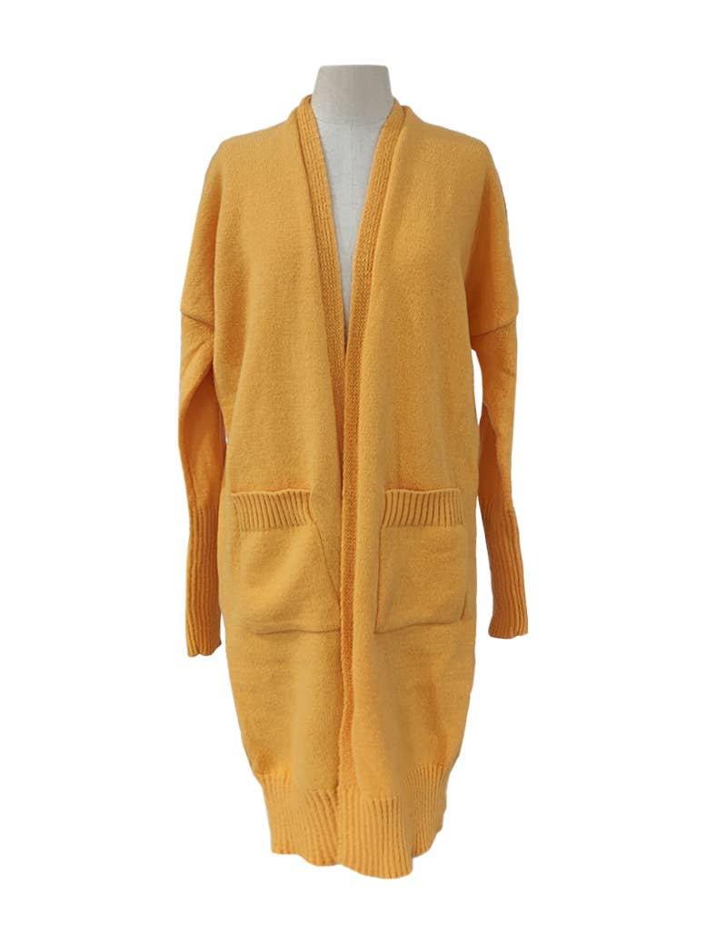 Rosa Clothing - Wholesale Cardigan - Women's - Casual Roll Up Sleeves Baggy Long Knitted Cardigan12