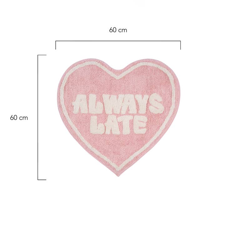 Flamingueo - Wholesale Bath Mat - Kids & Baby - Heart-shaped bath mat Flamingueo “Always Late”