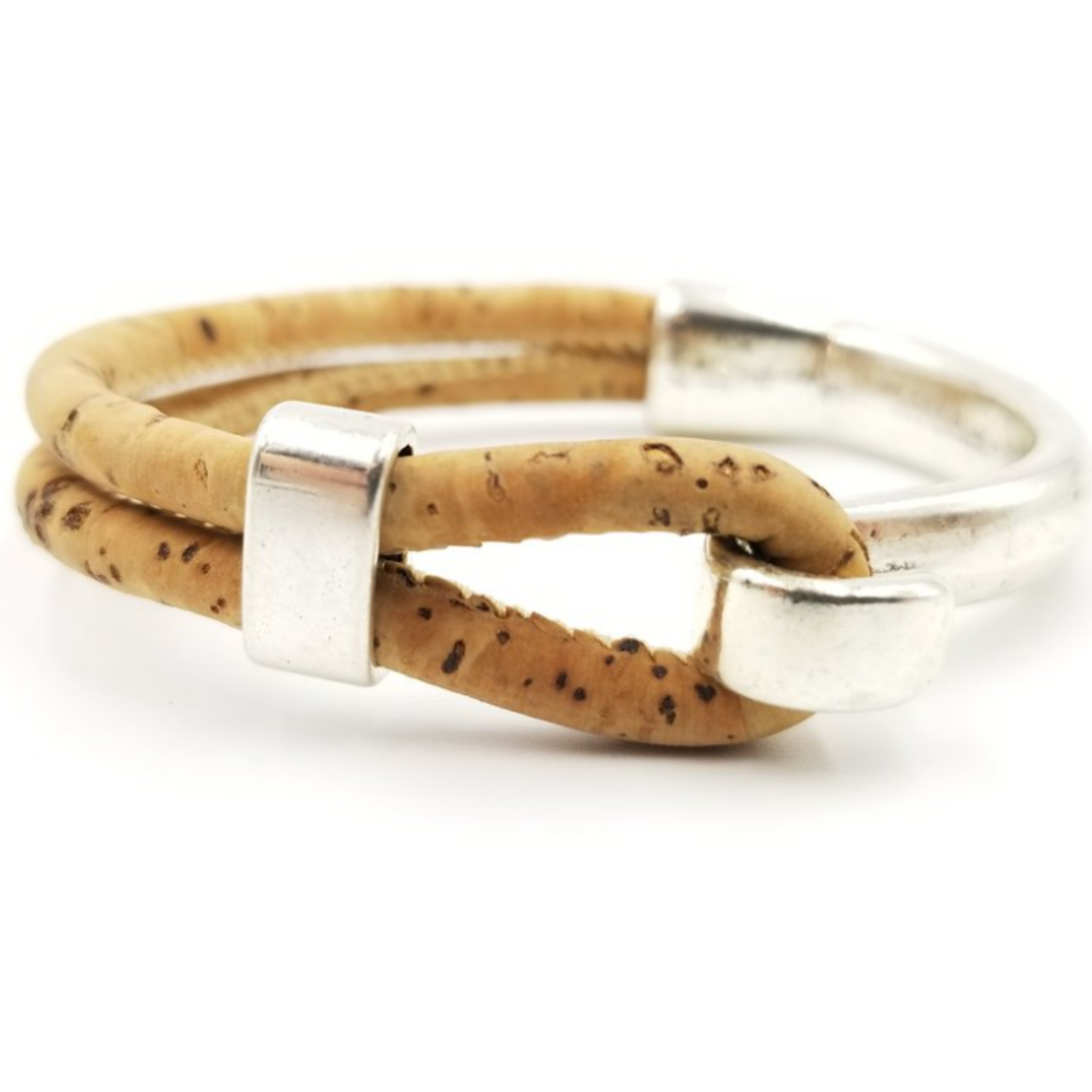 Gem Lounge Jewelry - Wholesale Bangle Bracelet - Pick Your Color: Cork Silver Side Hook Bracelet9