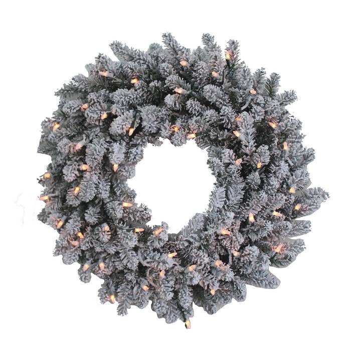 24“ Clear Incandescent Vail Pine Wreath for wholesale by Kurt S. Adler, Inc.