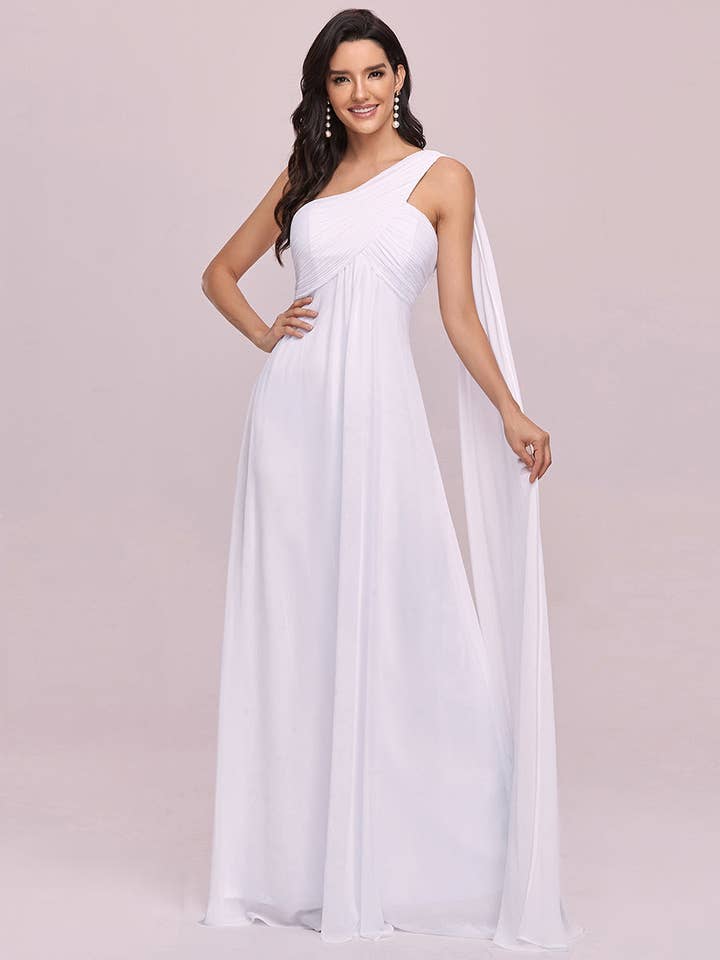 Ever-Pretty - Wholesale Gown – Women's - Elegant Pleated One-Shoulder Bridesmaids Dress51