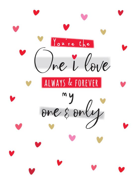 Valentinstagskarte, Meine Liebe, Einzige*r für den Großhandel von Piccadilly Greetings