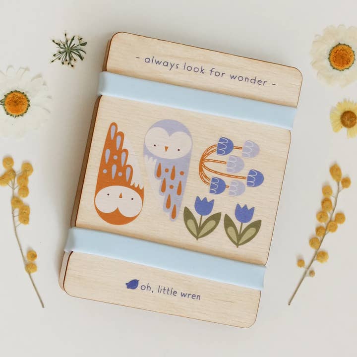oh, little wren - Wholesale DIY Craft Kit - Kids - Little Nature Press - Mini Wooden Flower Press - Owl Design
