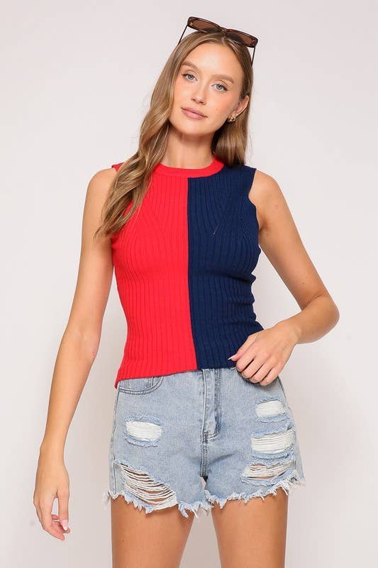 Vanilla Monkey - Wholesale Gebreide top - Dames - Game Day Trui met contrasterende geribbelde bovenkant8