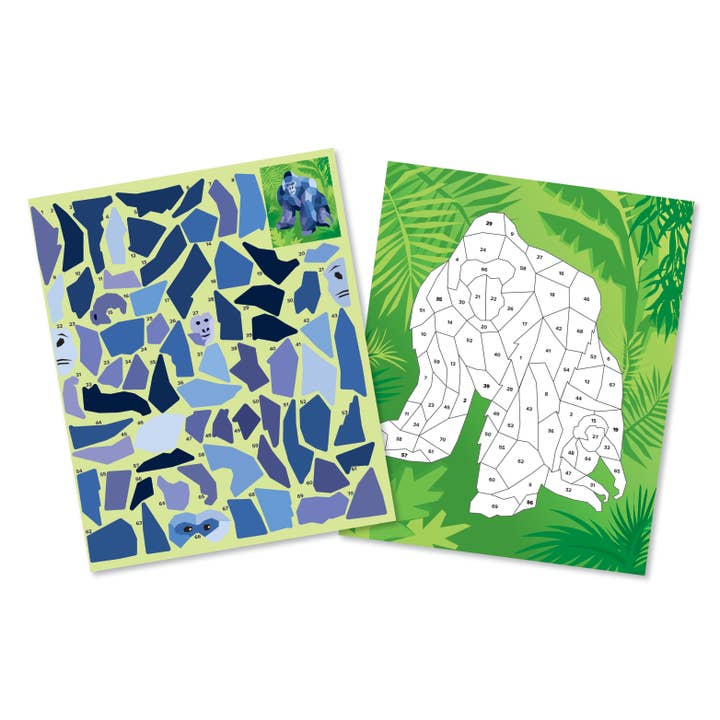 BOX CANDIY® - Wholesale DIY Craft Kit - Kids - Safari Sticker by Number2