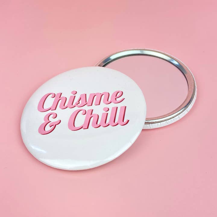Chisme & Chill Pocket Mirror for wholesale by Werk Mija