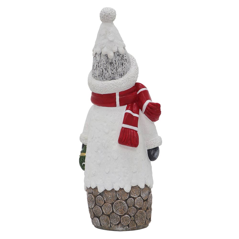 Abble - Vente Décoration de Noël - Abble Sculpture de Bonhomme de Neige de Noël Pré-Éclairée en Résine3