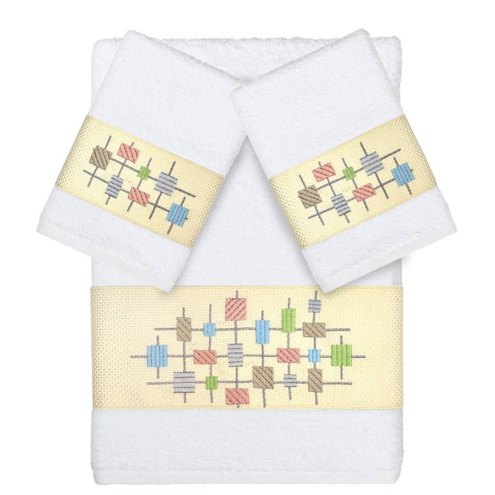 Asciugamani decorati Matrix per la vendita all'ingrosso da parte di Khalpera