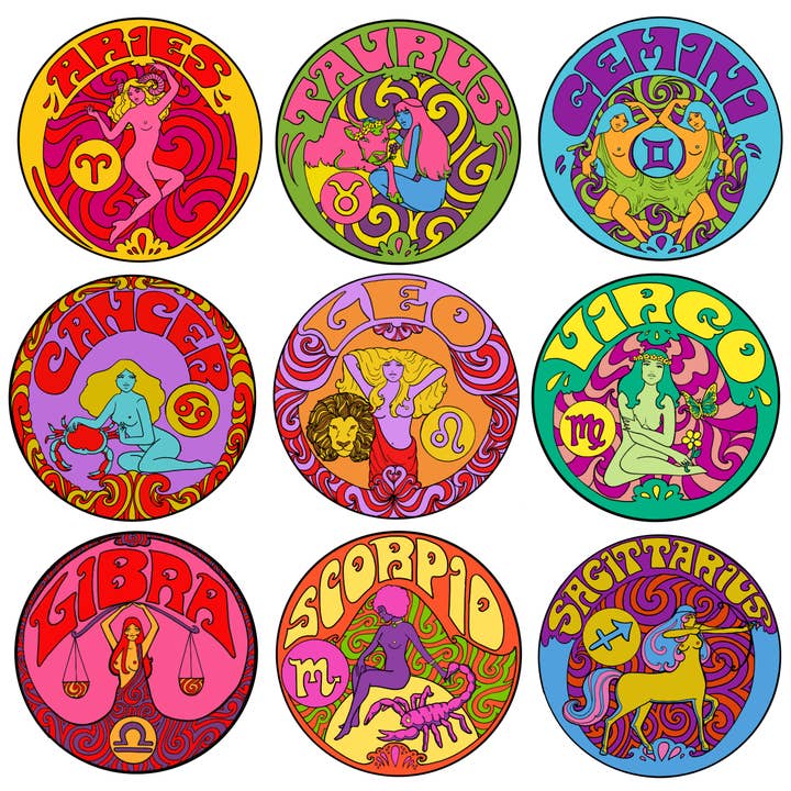 Astral Weekend - Wholesale Sticker - 000 QUICK ORDER Multiple Zodiac Stickers 5 EACH1