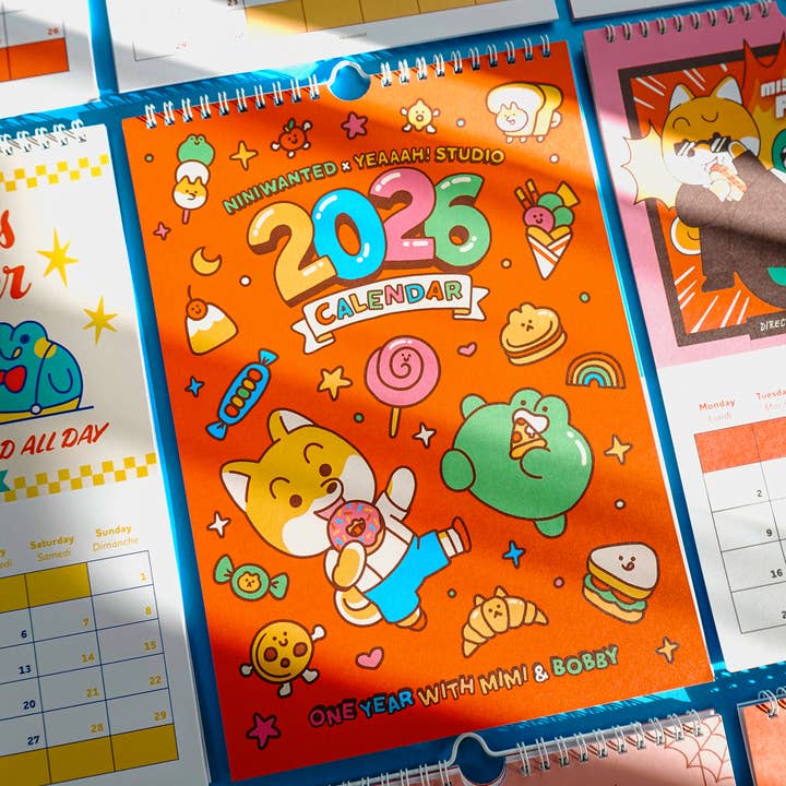 Yeaaah! Studio - Wholesale Calendar - 2026 calendar illustrated by Yeaaah! Studio & Niniwanted14