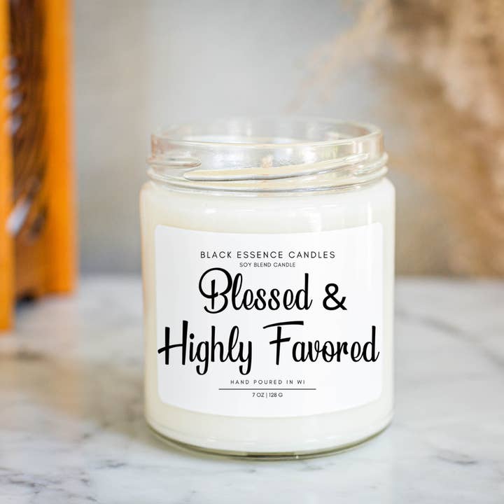 Blessed & Highly Favored for wholesale by Black Essence Candles