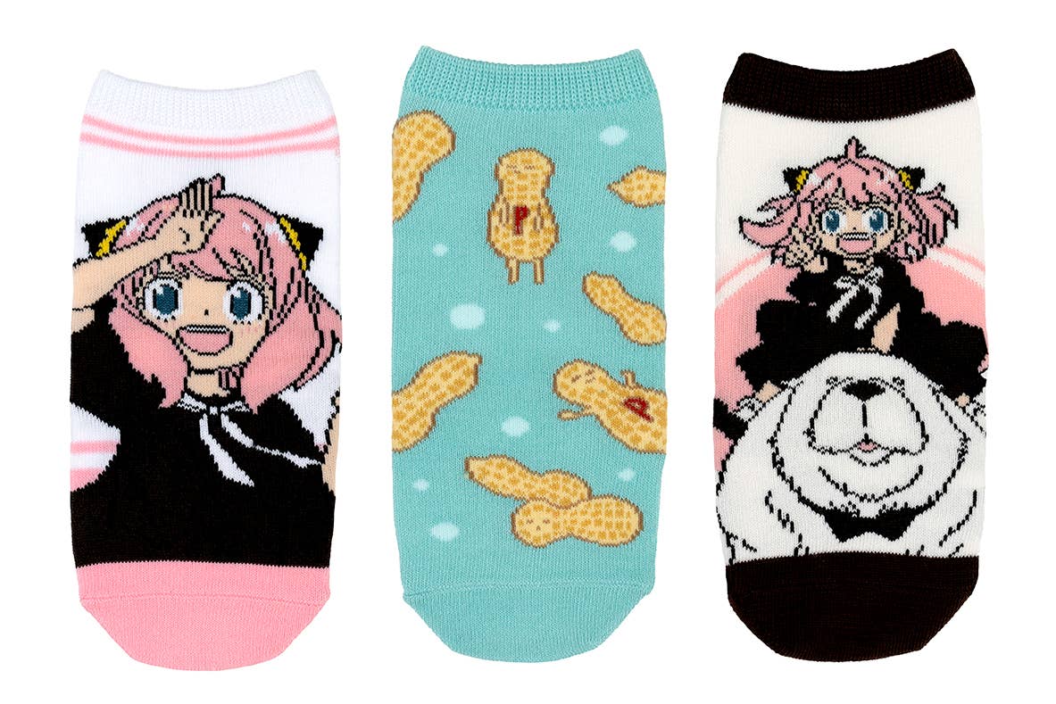 Everything Legwear - Wholesale Socks - Women's - Spy x Family Anya 3 Pair Lowcut Socks