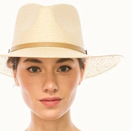 Olive & Pique - Wholesale Straw Hat - Unisex - Handwoven Ivory Toyo Straw Panama, Adjustable1