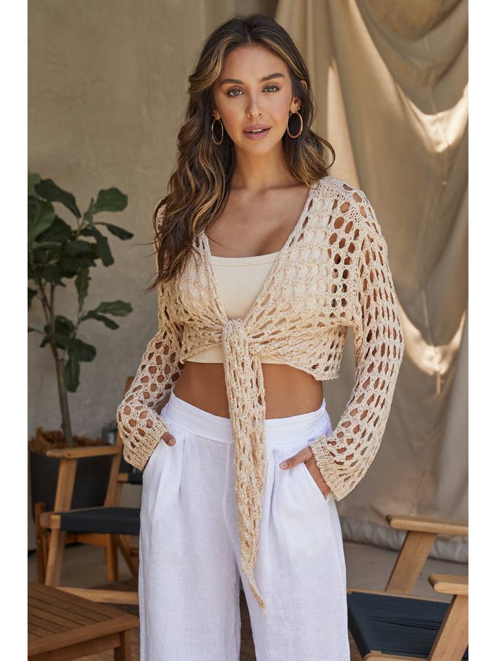 MILIO MILANO - Wholesale Knit Top - Women's - SOLID KNIT TIE FRONT TOP (72538/800808)