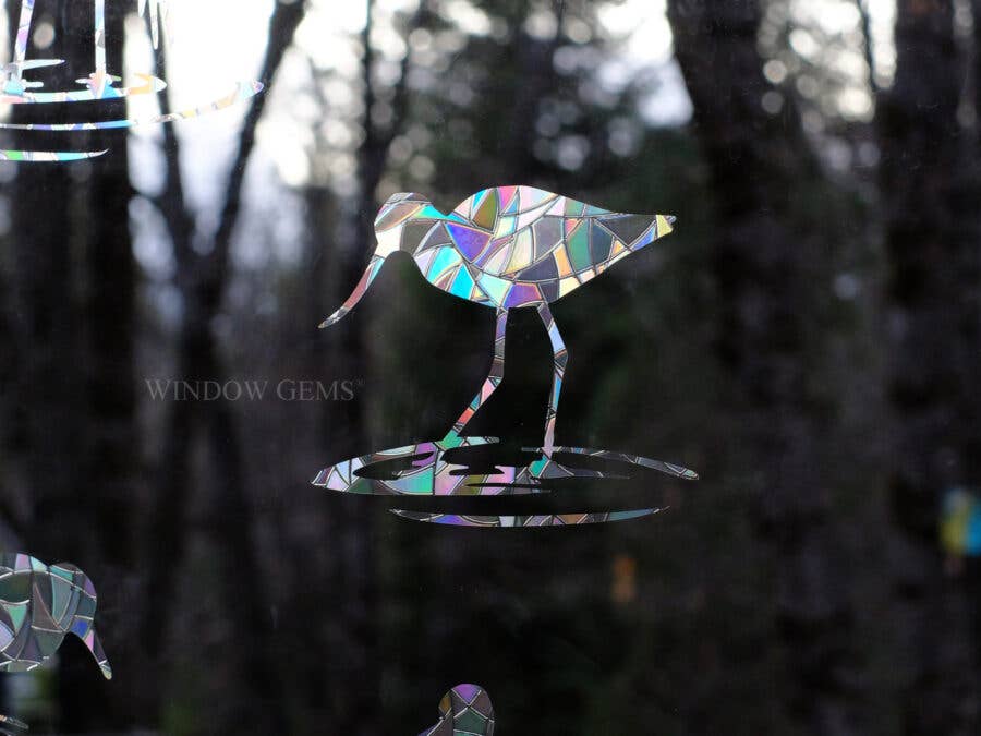 Window Gems - Wholesale Suncatcher - Shore Birds Window Clings - Prismatic Bird Strike Deterrent1
