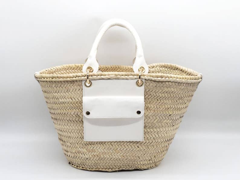martitec – Engroshandel Strandtaske – Elegant fransk flettet kurvetaske med luksuriøse detaljer1