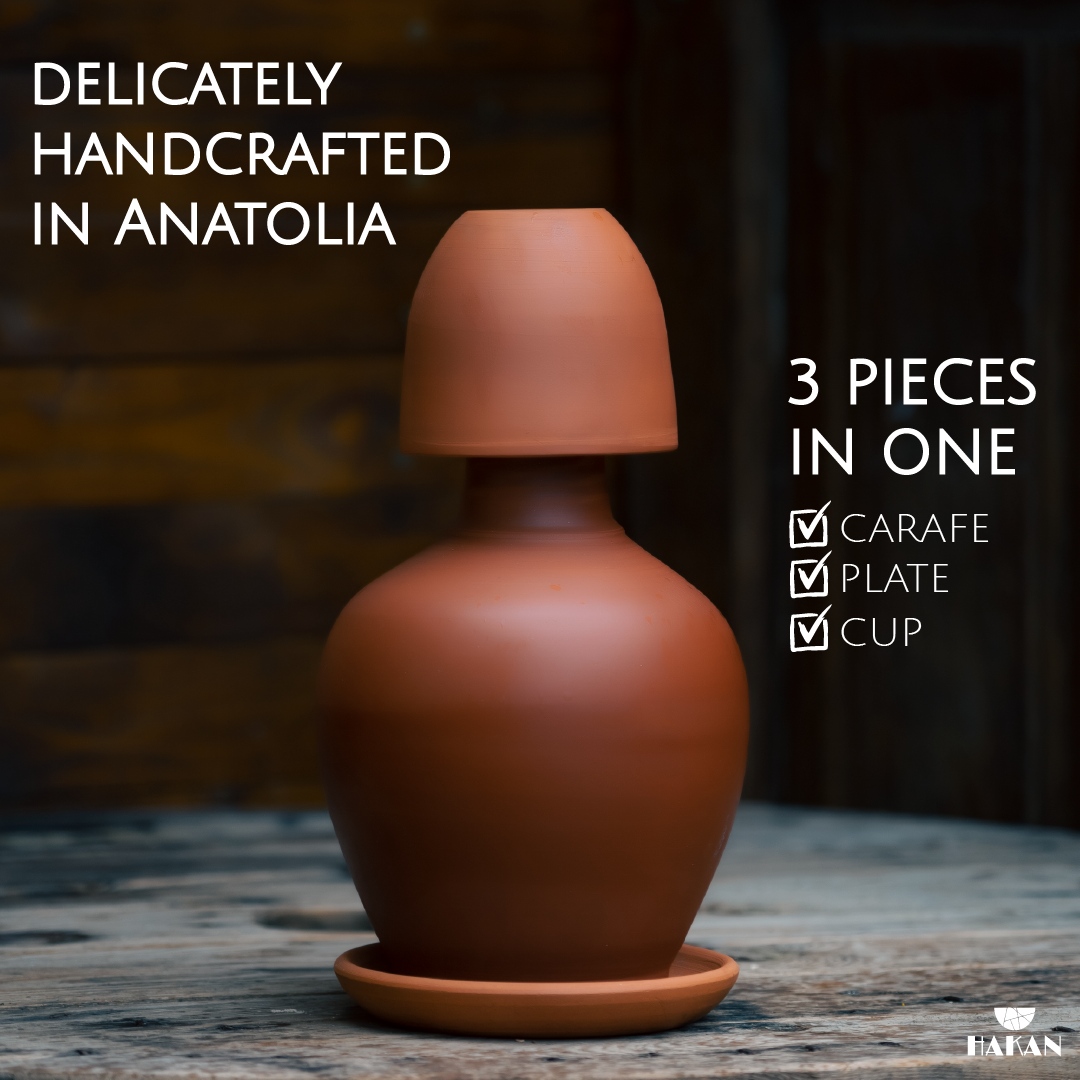 Hakan - Vendita all'ingrosso Caraffe - Brocca in terracotta Kapadokya Hakan, tazza, piatto, 76 oz1