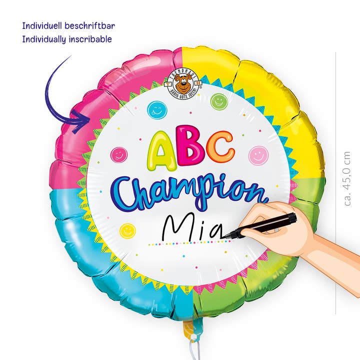 Trendhaus - Wholesale Ballon - ABC Champions folieballonnen, set van 32