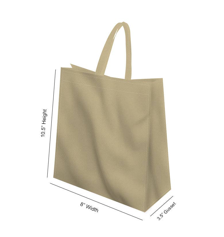 Non Woven Totes - Wholesale Tote Bag - Unisex - Reusable Heavy-Duty Non-Woven Tote Bag - 8x10.5x3.5 | Custom Printed Power Tote Bags10