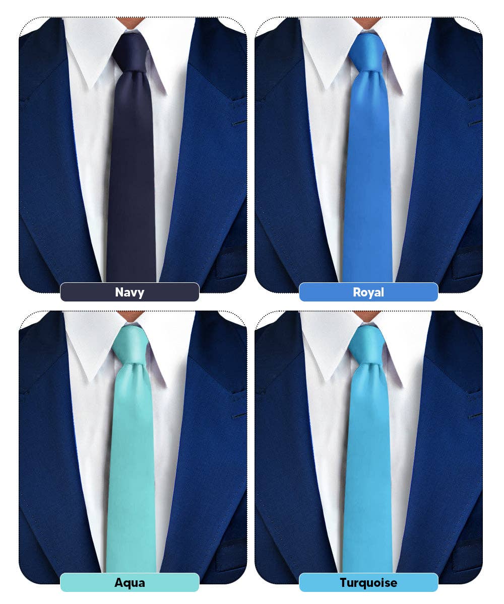 Dubal Brothers - Vente Cravate – homme - Cravate fine unie (4 paquets) par Vittorio Farina41