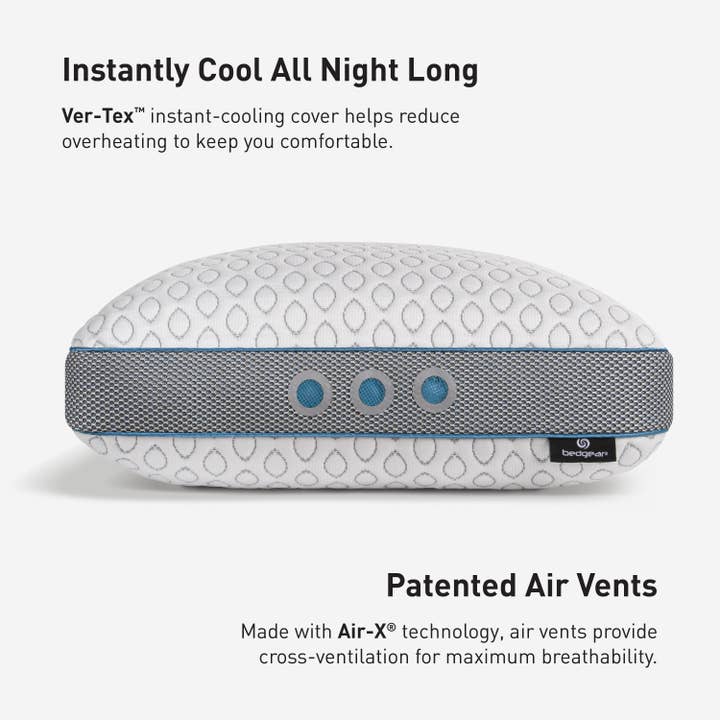 Bedgear - Wholesale Bedding Pillow - Frost Performance Pillow - Cooling - Medium Support1