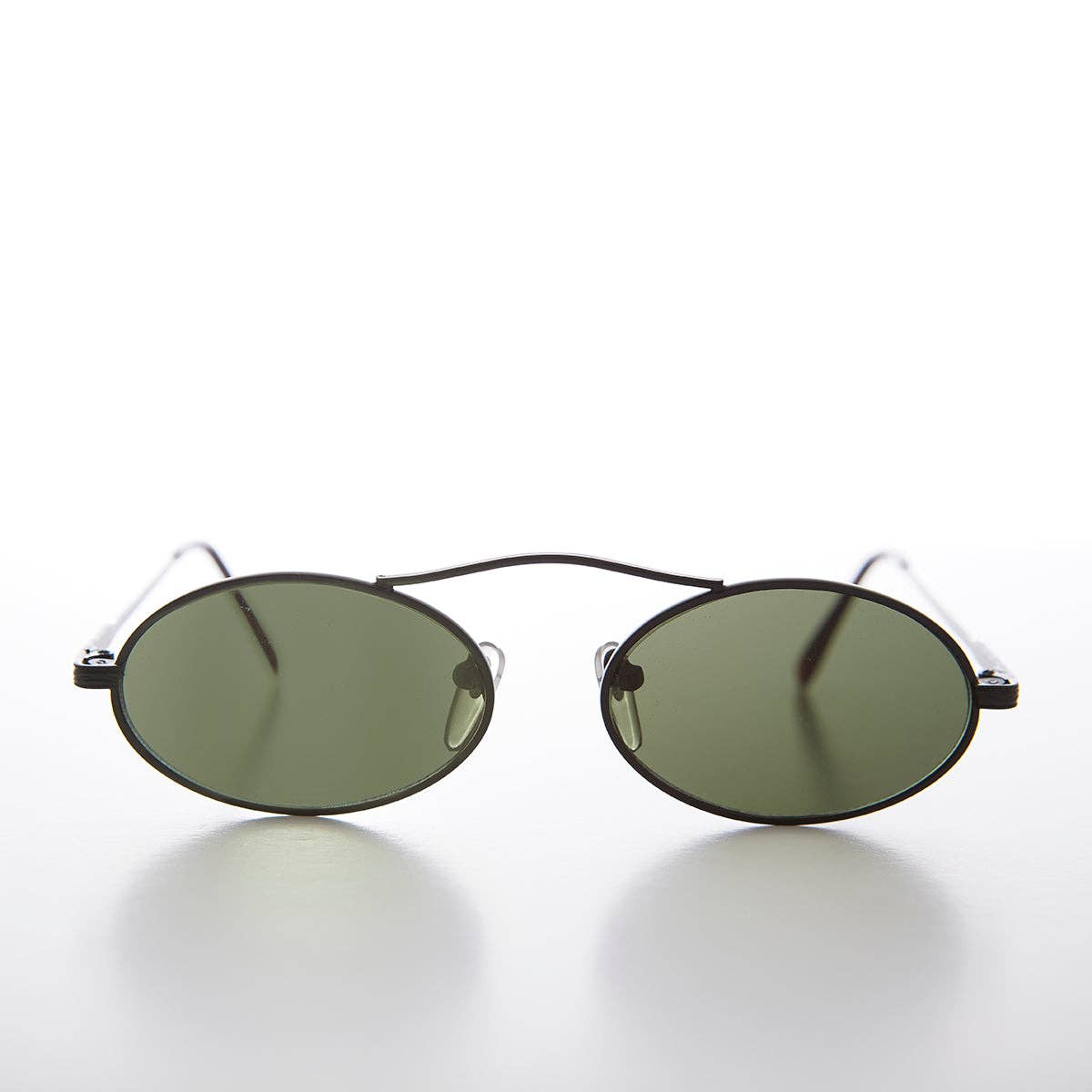 SUNGLASS MUSEUM - Wholesale Sunglasses - Women's - 90s Oval Metal Aviator Sunglass with Floating Cross Bar - Avery4
