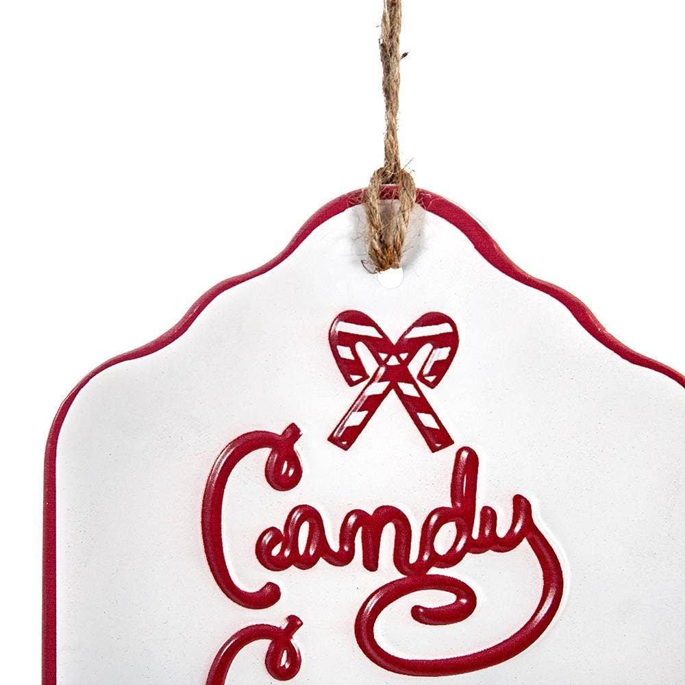 A&B Home Group Inc. - Wholesale Wall Sign - 7.5x9"H Candy Cane Wishes Iron Ornament4