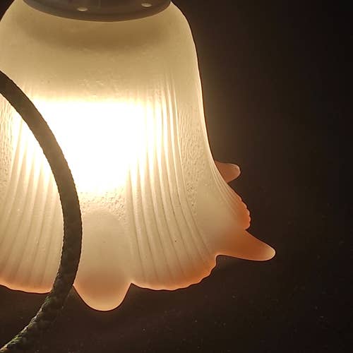 Le Siècle des Lumières - Vendita all'ingrosso Lampada da scrivania/d'accento - Lampada da tavolo Tulipano in vetro con cavo decorato - Jeanne Barret3