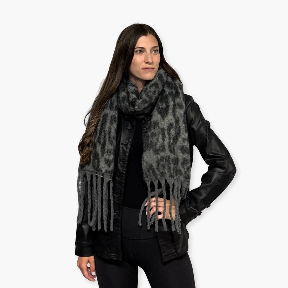 Humble Hilo - Wholesale Scarf - Women's - Humble Hilo Woven Chunky Scarf Cocoon Fringe29