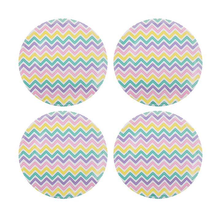 Zig Zag Melamine Salad Plate, Set of 4 for wholesale by Godinger
