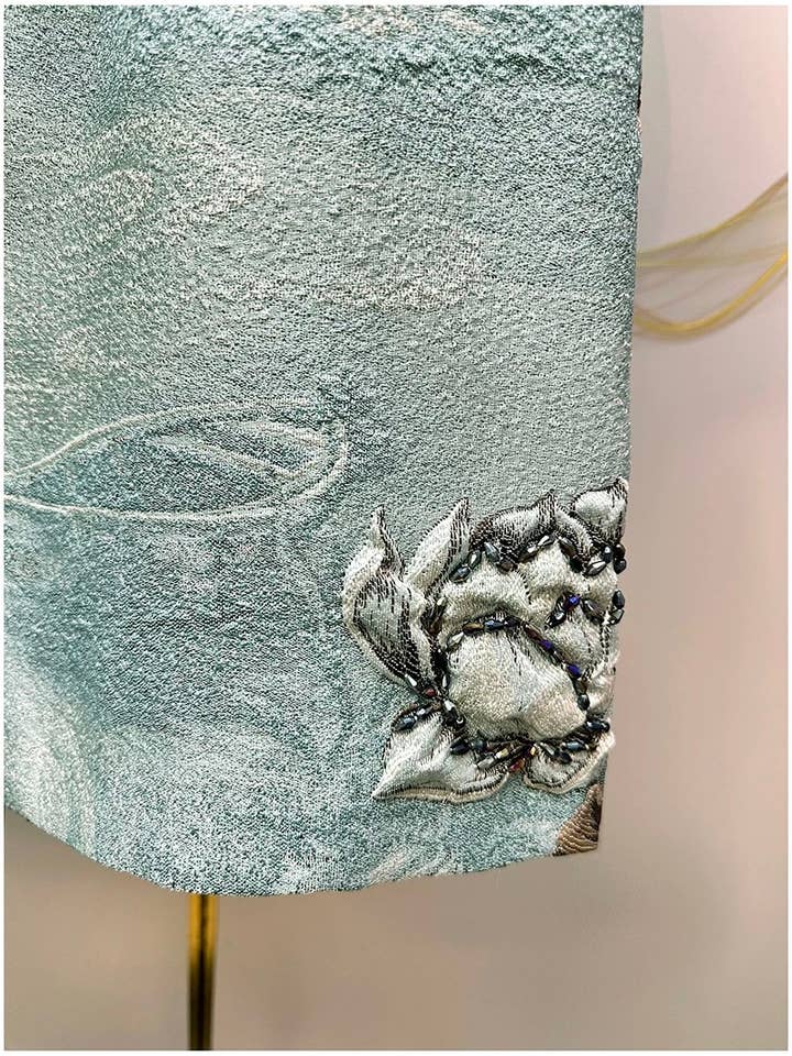 Productseeker - Wholesale Blouse - Women's - CT137Y 2025 Autumn Winter Beaded Embossed Jacquard Coat12