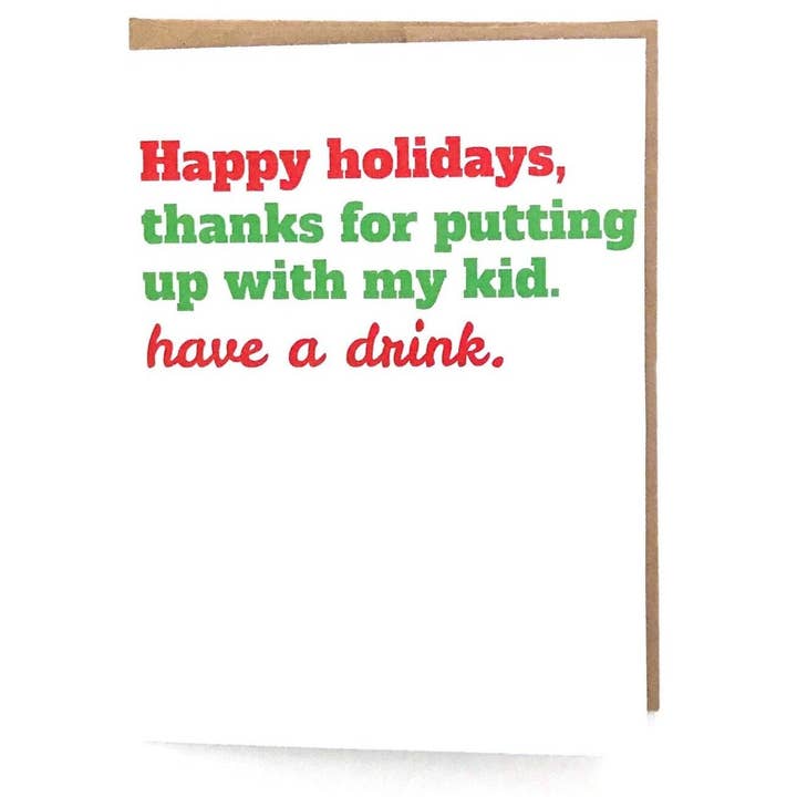 Vielen Dank für die Weihnachtskarte „Mit meinem Kind“ für den Großhandel von BE Paperie