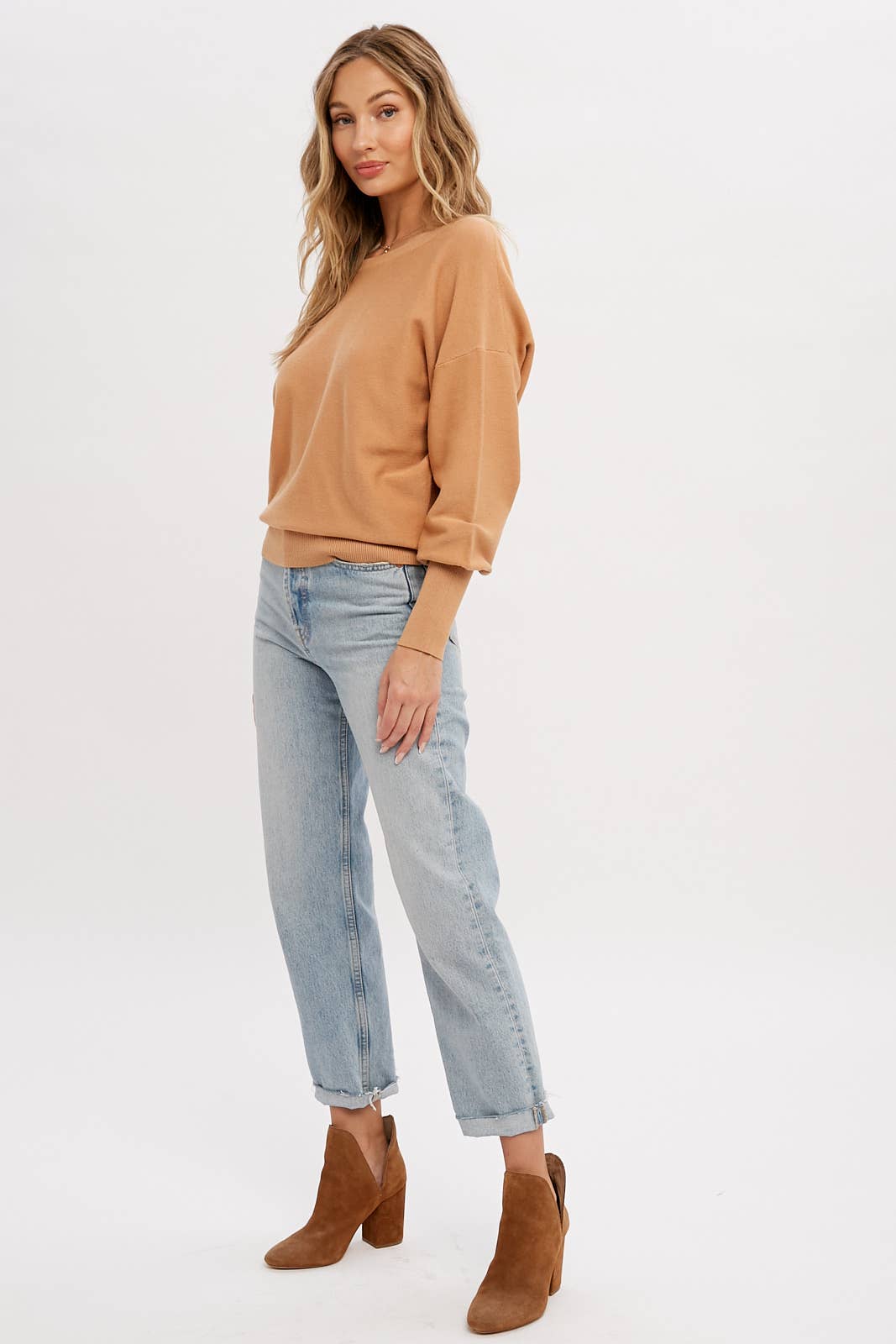 Bluivy - Wholesale Sweatshirt - Women's - BACKLESS BALLOON SLEEVES PULLOVER47