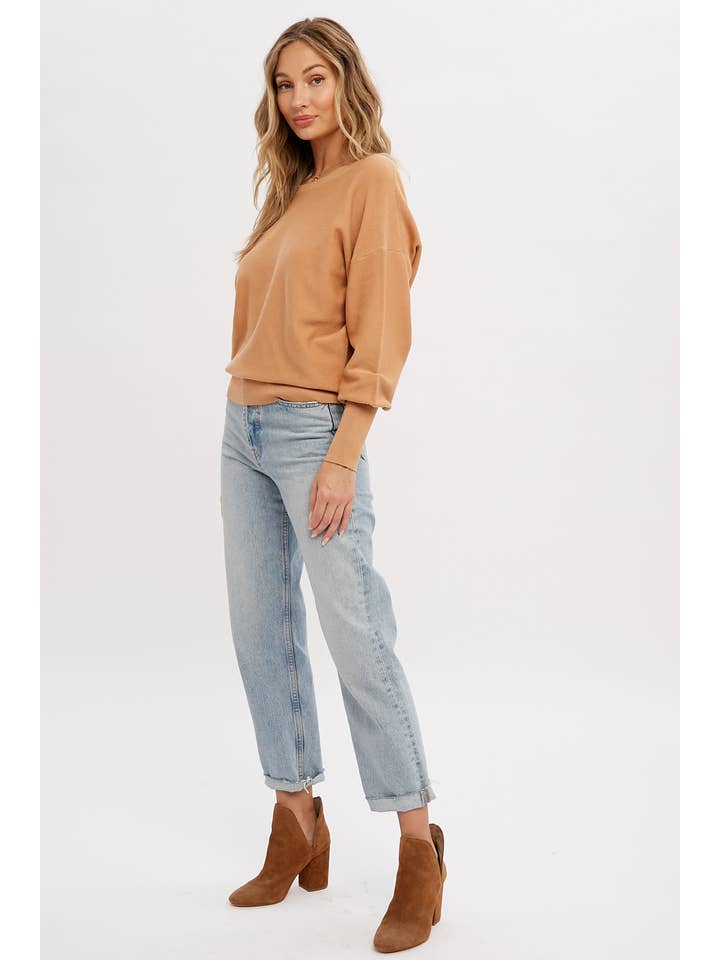 Bluivy - Wholesale Sweatshirt - Women's - BACKLESS BALLOON SLEEVES PULLOVER47