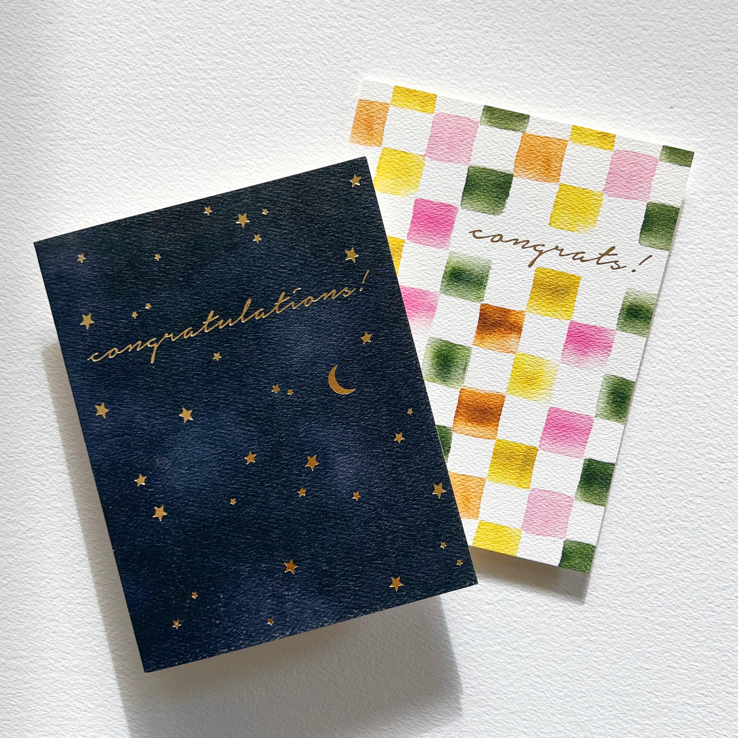 Abigail Jayne Design - Wholesale Congratulations Card - Checkerboard Congrats Greeting Card1