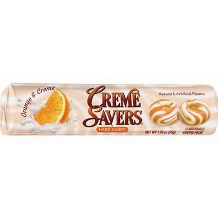 O'Shea's Candies Sweet Shop - Wholesale Hard Candy - Nostalgic Orange 🍊 Cream Saver Retro Roll 24ct Display
Box
